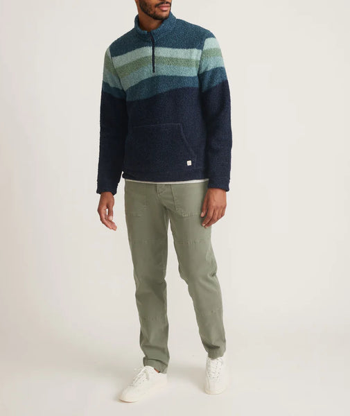Blue Wave Colorblock Sherpa Pullover