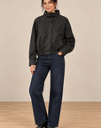 Black Phantom Funnel Neck Jacket