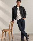 Black & Olive Reversible Bomber Jacket