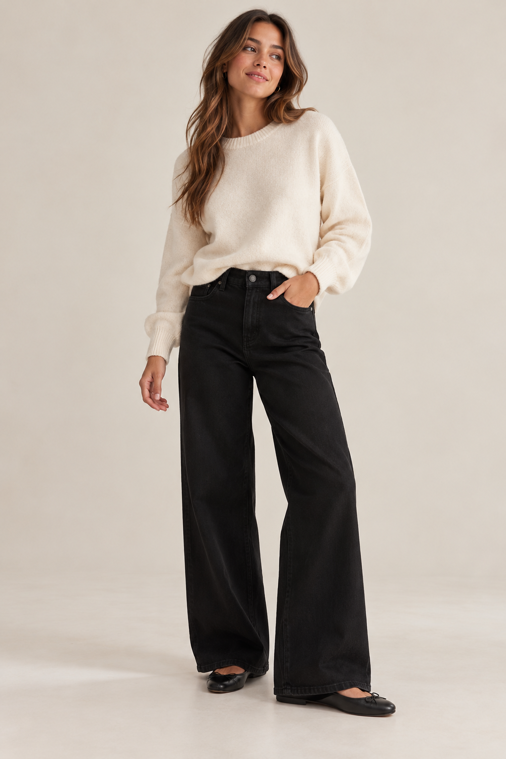 Black HR Palazzo Wide Leg