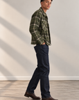Olive & Black Multi Flap Pocket Zip Jacket
