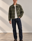 Olive & Black Multi Flap Pocket Zip Jacket
