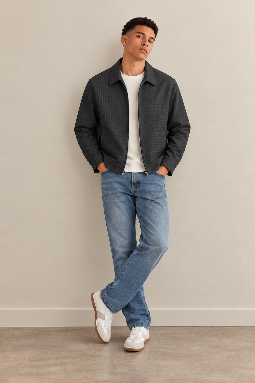 Rosin Green Houndstooth Coach Jacket