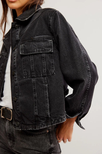 Washed Black Jade Denim Jacket