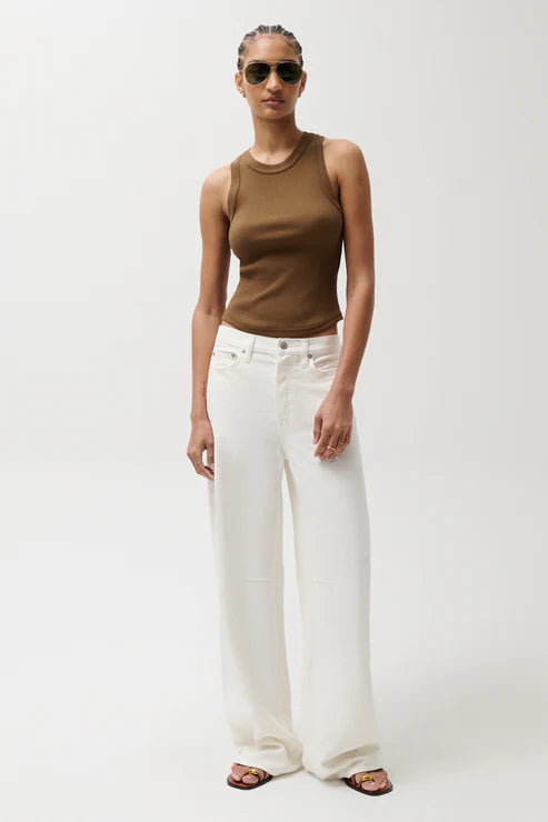 Egret Sydney High Rise Linen Bowed Wide Leg