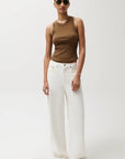 Egret Sydney High Rise Linen Bowed Wide Leg