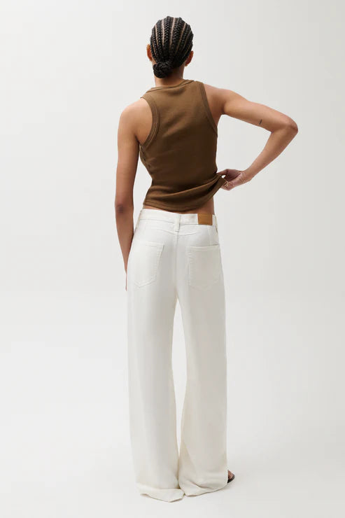 Egret Sydney High Rise Linen Bowed Wide Leg
