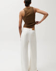 Egret Sydney High Rise Linen Bowed Wide Leg