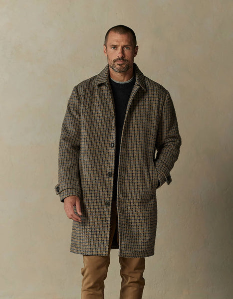 Houndstooth Multicolor Henry Topcoat