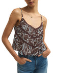 Chocolate Cherry Casey Zinn Floral Tank