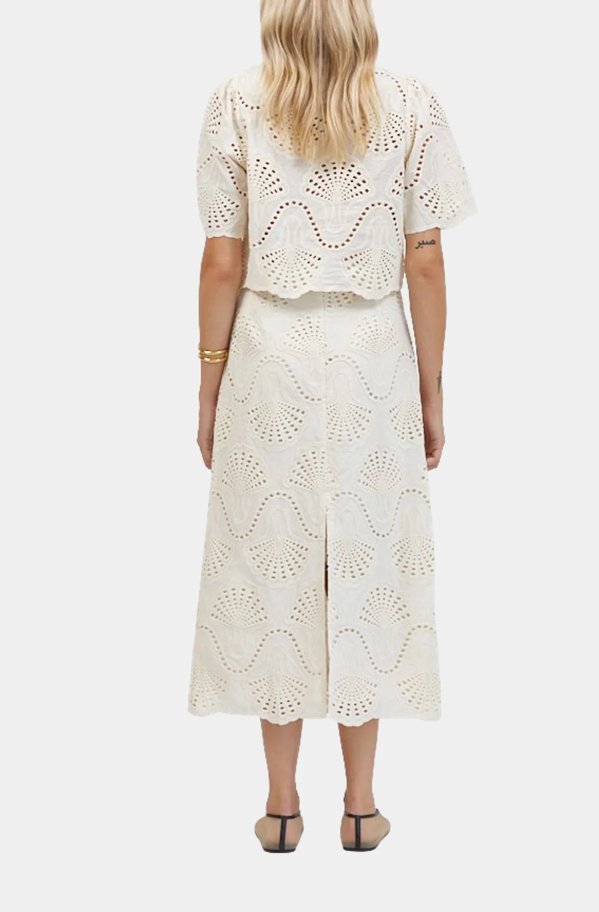 Natural Cannes Eyelet Top