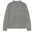 Grey Mohair Whip Stitch Knit