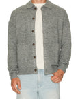 Grey Mohair Whip Stitch Knit