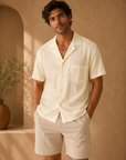 Ivory Sueded Costa Resort Shirt