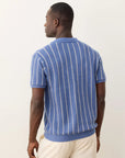 Azure Stripe Conrad Sweater Polo