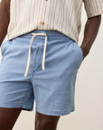 Light Indigo Saturday Seersucker 6" Short