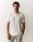 White Hemp Cotton Henley
