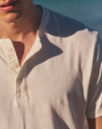 White Hemp Cotton Henley