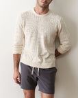 Natural Slub Crew Sweater