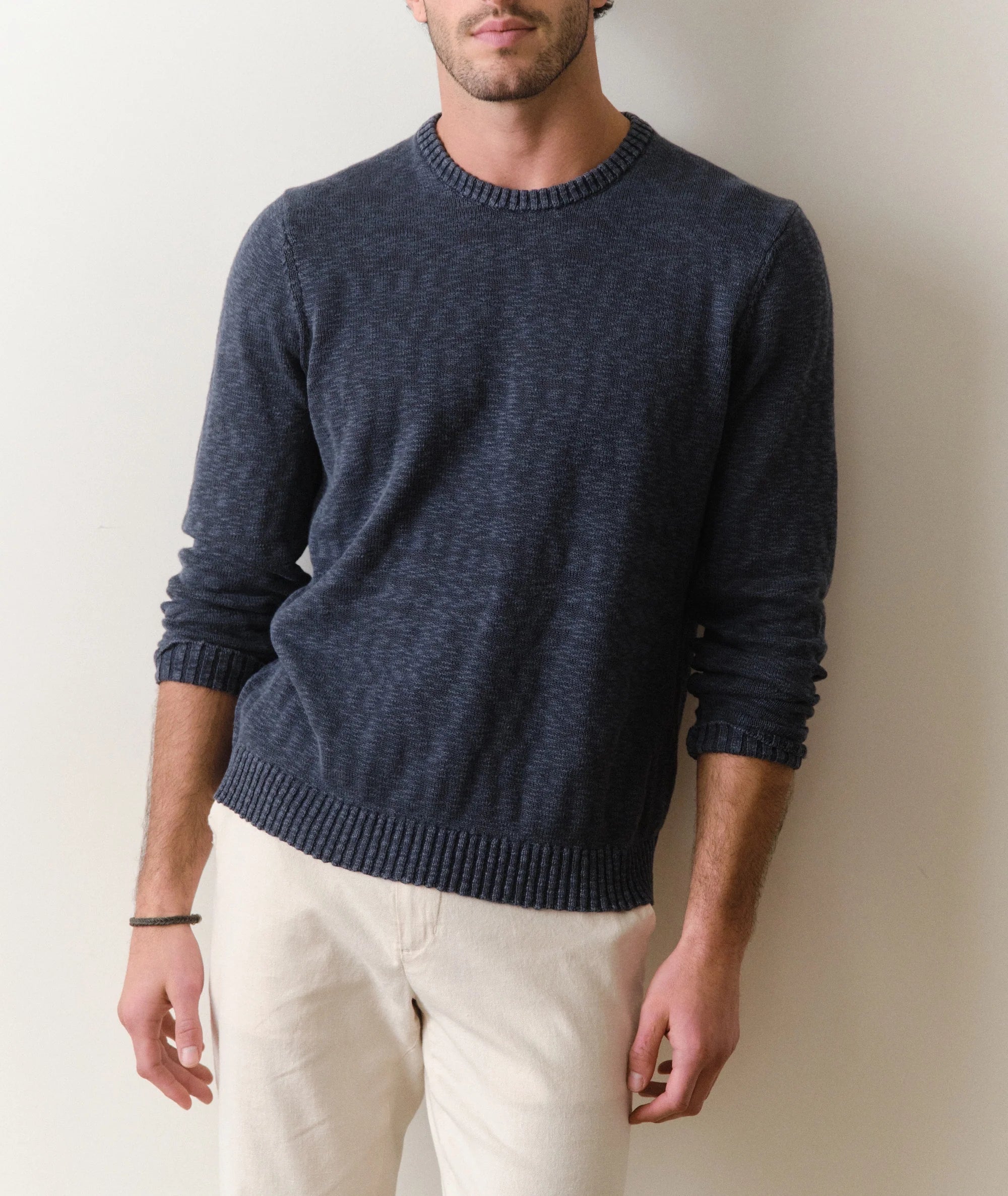 Vintage Indigo Slub Crew Sweater