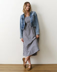 Medium Wash Cropped Denim Jacket