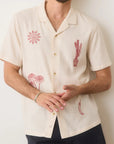 Natural Embroidered Resort Shirt