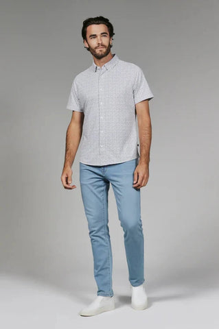 White Forli Short Sleeve Button Up