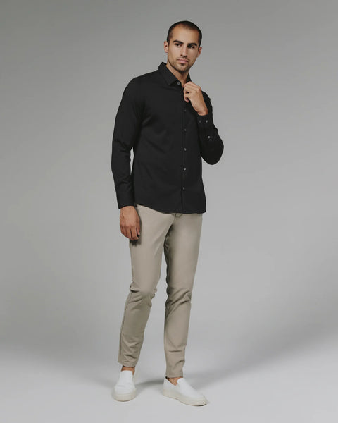 Black Girona Button Up