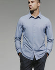 Dusty Blue Wilhem Long Sleeve Shirt