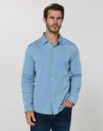 Light Blue Bozeman Denim Long Sleeve Shirt