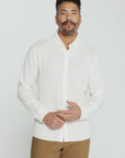 White Oasis Linen Long Sleeve Shirt