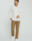 White Oasis Linen Long Sleeve Shirt
