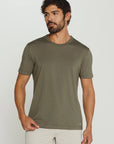 Moss Green Modal Crew Neck Tee