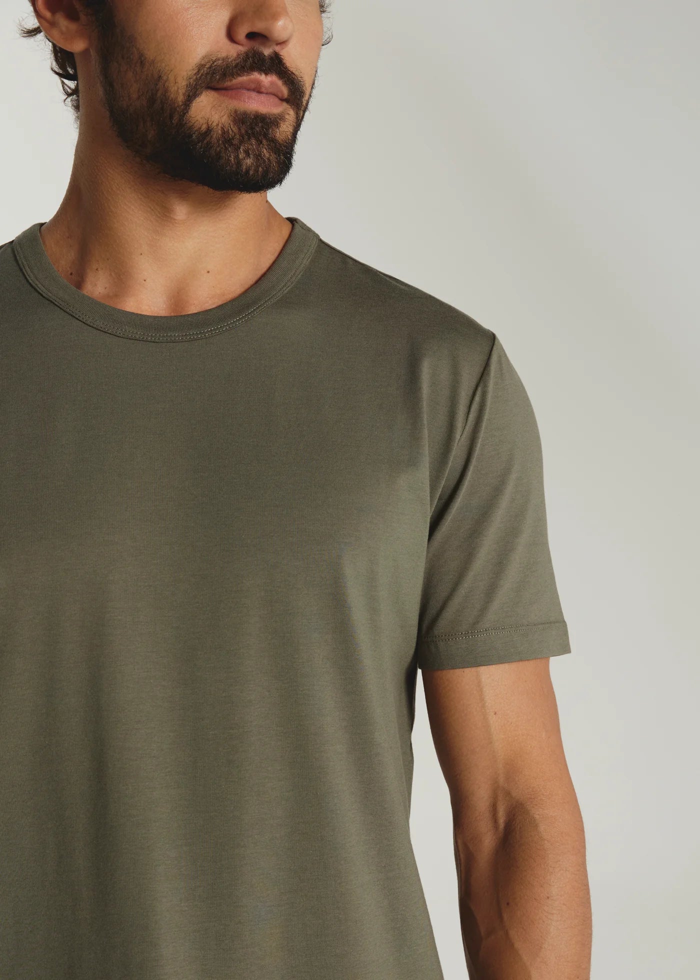 Moss Green Modal Crew Neck Tee