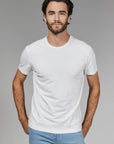 White Modal Crew Neck Tee