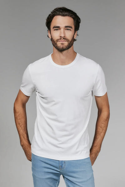 White Modal Crew Neck Tee