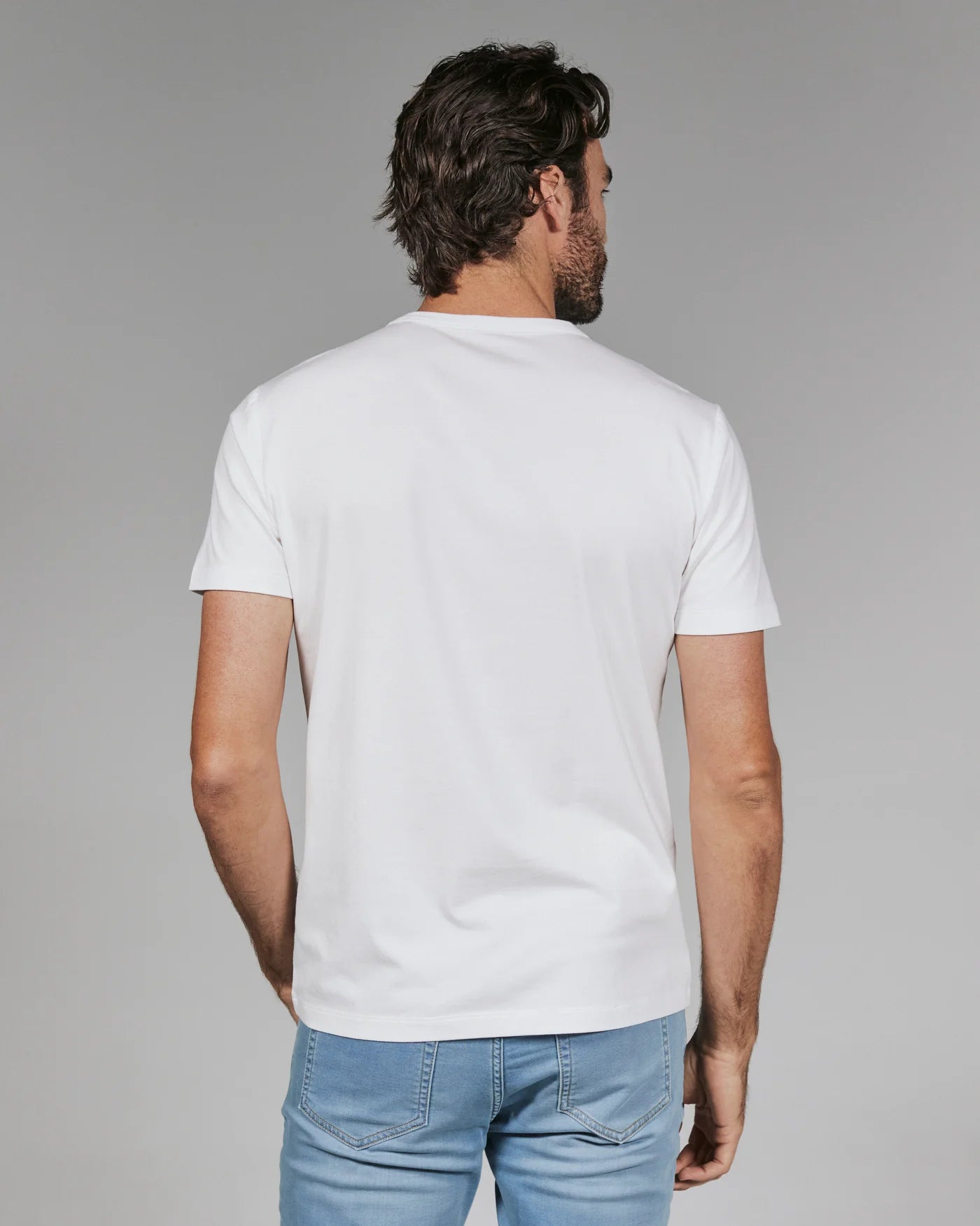 White Modal Crew Neck Tee