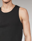 Black Modal Ribbed Tank