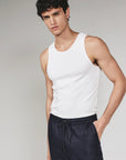 White Modal Ribbed Tank