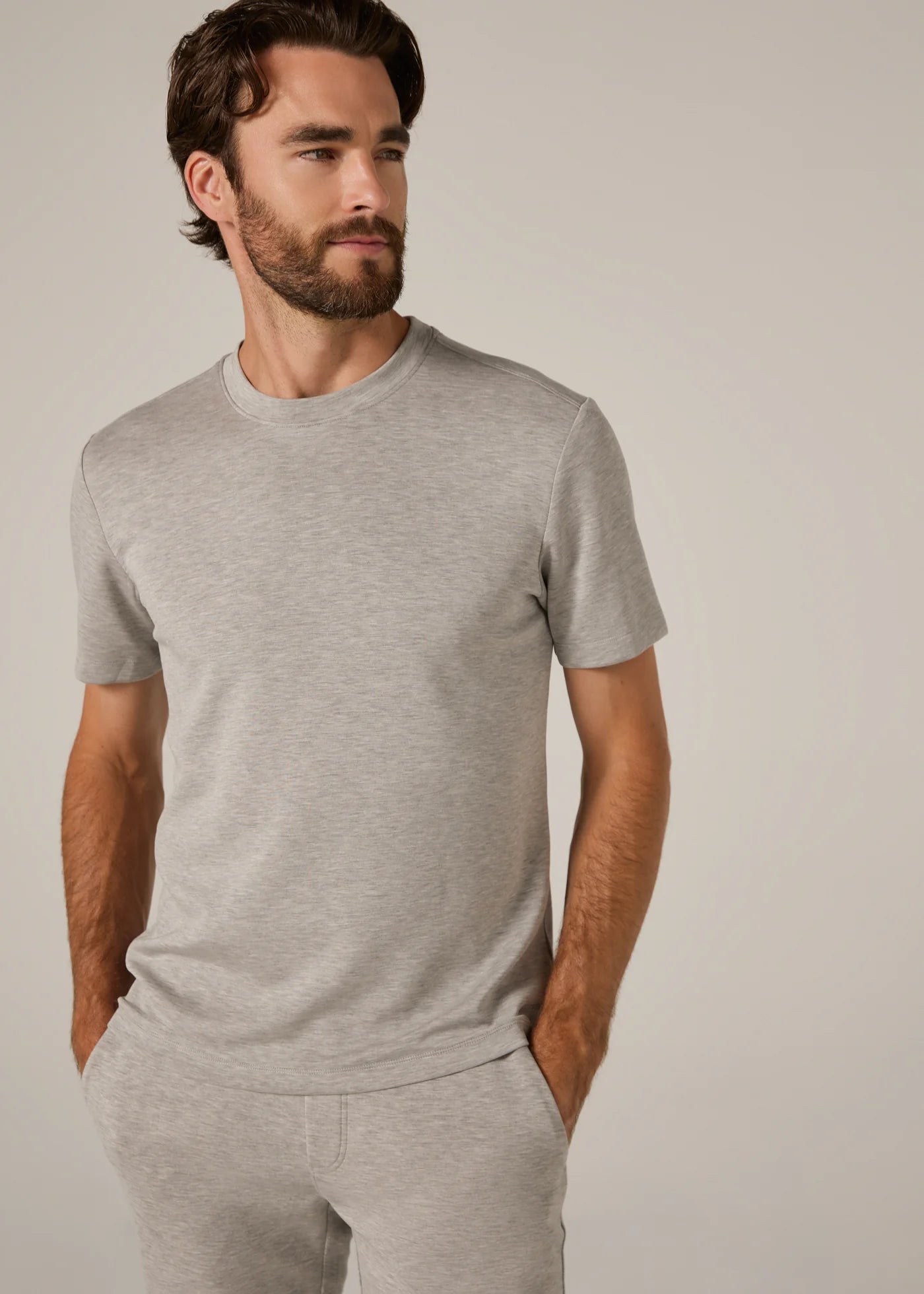 Heather Grey Rev Short Sleeve Tee