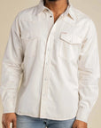 The Wyatt Ecru Pearl Snap Shirt