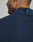Navy Quarter Zip Modal Sweater
