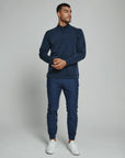 Navy Quarter Zip Modal Sweater