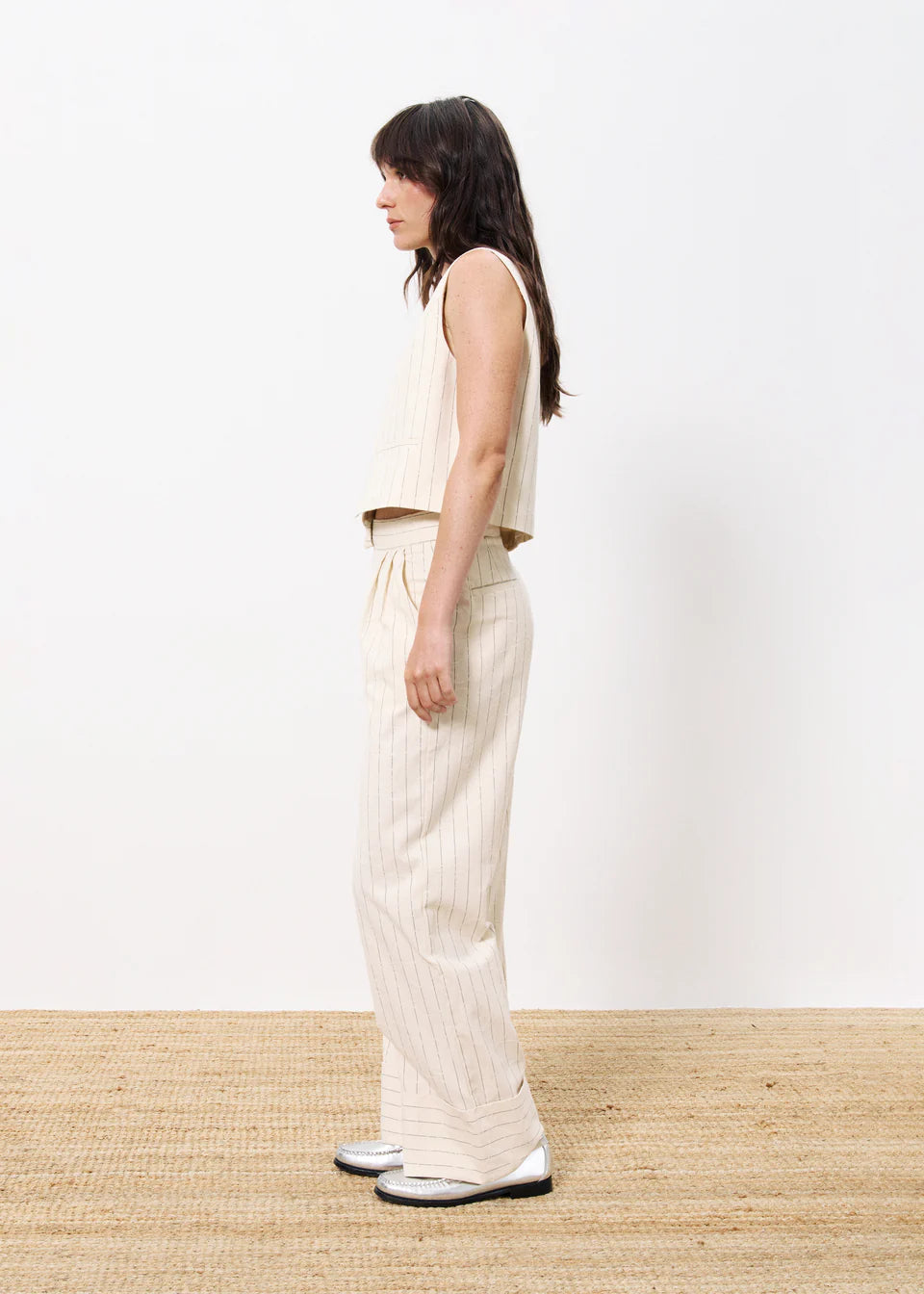 Creme Stripe Pia Trouser