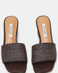 Brown Raffia Frolic Heel