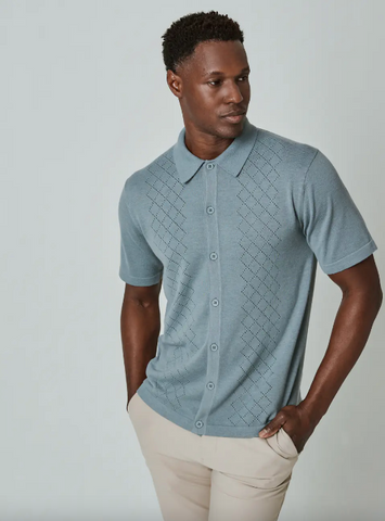 Seafoam Venice Button Up Tee