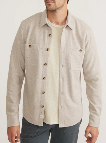 Oatmeal Neps Pacifica Stretch Twill Shirt
