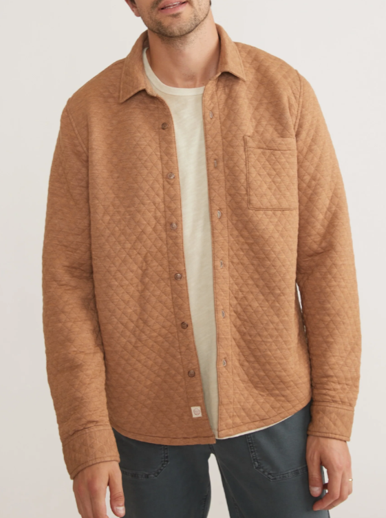 Camel Corbet Quilted Overshirt