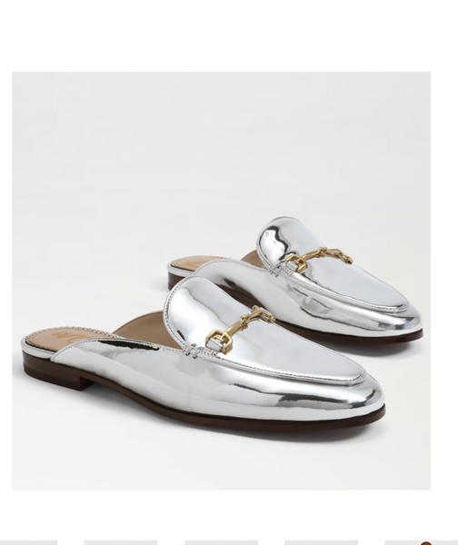 Linnie Specchiometallic Silver Bit Mule