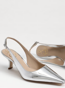 Sam Edelman Silver Bianka Sling Heel Purpose Boutique